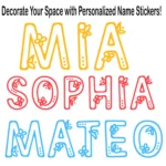 Flower Font Wall Stickers Name Personalized | Stickers on Wall