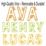 Flower Font Wall Stickers Vinyl Quality | Stickers on Wall