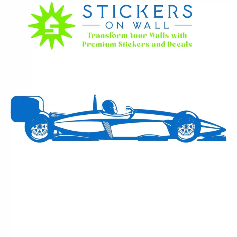 Formula Car Wall Stickers Azure Blue | Stickers on Wall