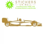 Formula Car Wall Stickers Gold | Stickers on Wall