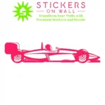 Formula Car Wall Stickers Hot Pink | Stickers on Wall