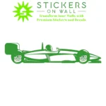 Formula Car Wall Stickers Mid Green | Stickers on Wall