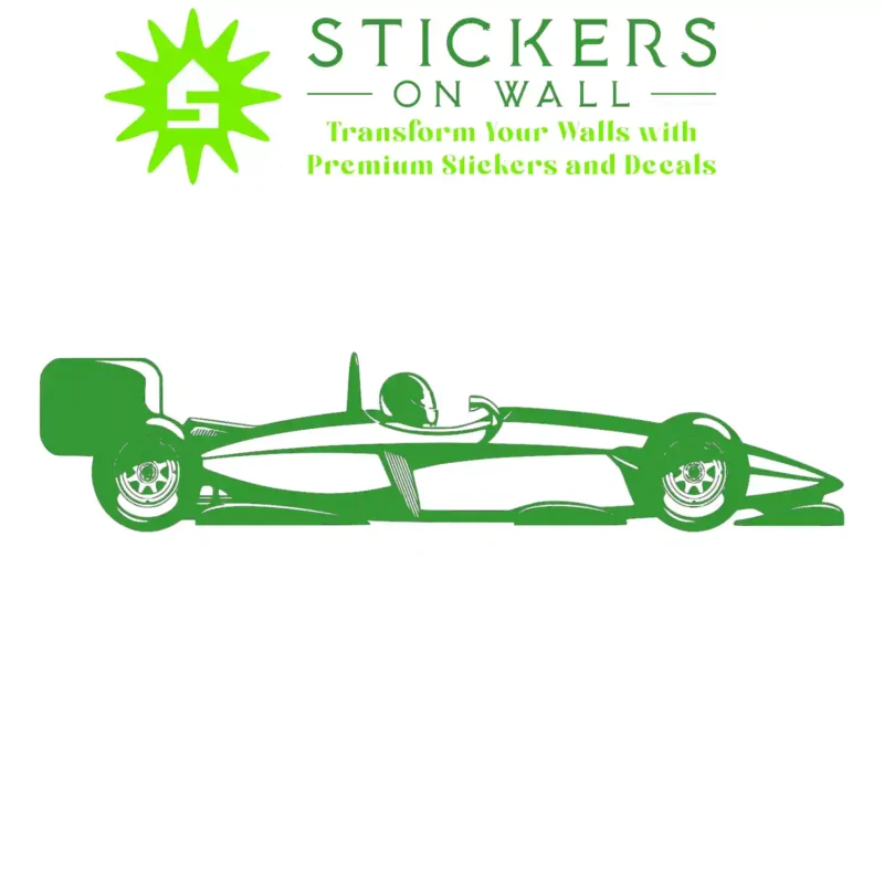 Formula Car Wall Stickers Mid Green | Stickers on Wall