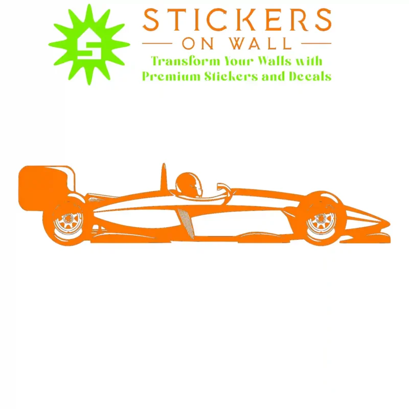 Formula Car Wall Stickers Orange | Stickers on Wall