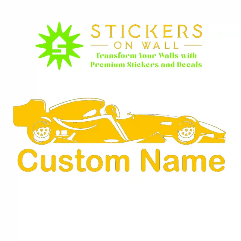 Formula Name Wall Stickers Golden Yellow | Stickers on Wall