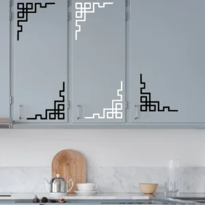 Geometric corner wall stickers