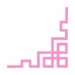 Geometric Corner Wall Stickers Bubblegum | Stickers on Wall
