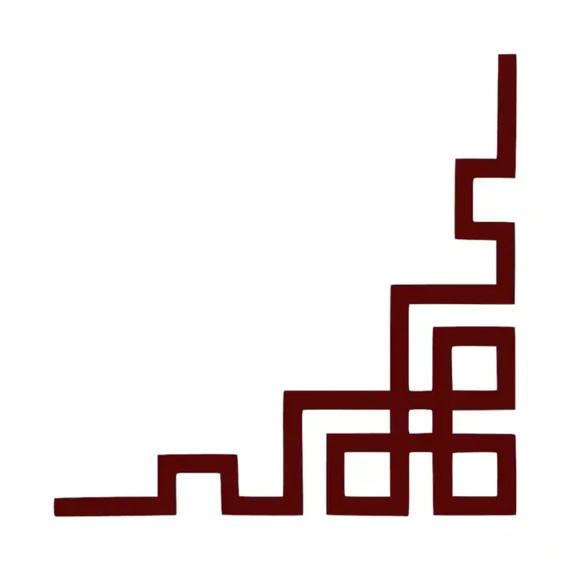 Geometric Corner Wall Stickers Burgundy | Stickers on Wall