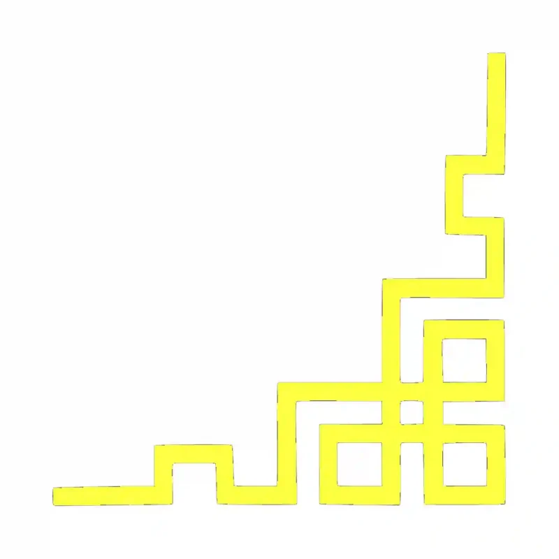 Geometric Corner Wall Stickers Lemon | Stickers on Wall