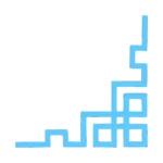 Geometric Corner Wall Stickers Light Blue | Stickers on Wall