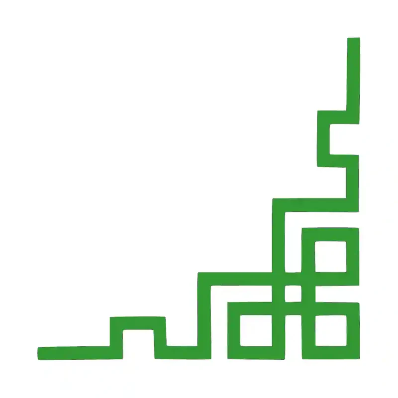 Geometric Corner Wall Stickers Mid Green | Stickers on Wall