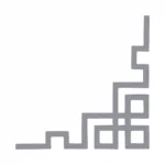 Geometric Corner Wall Stickers Silver | Stickers on Wall