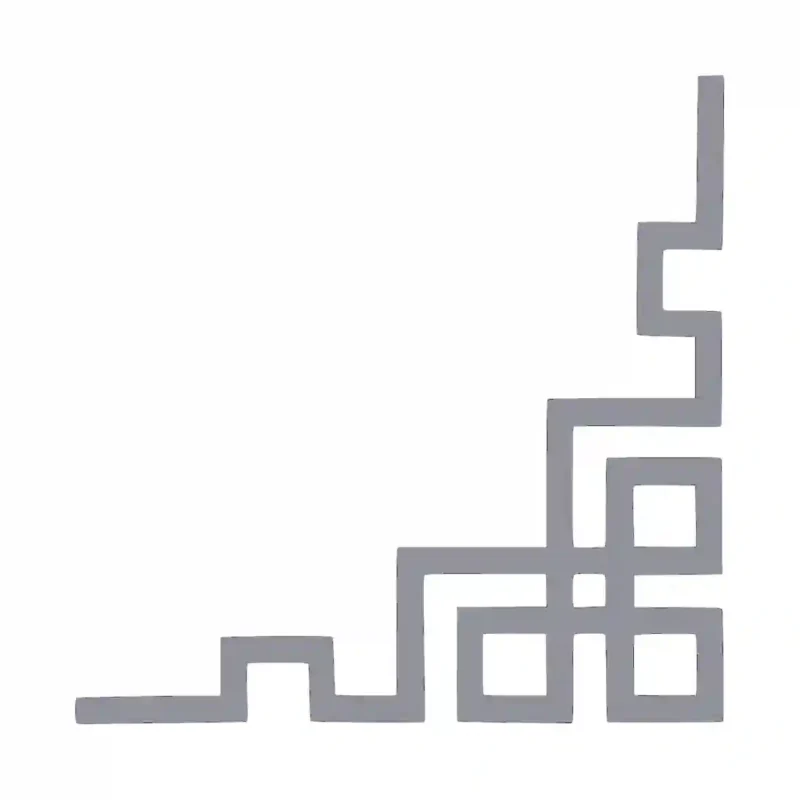 Geometric Corner Wall Stickers Silver | Stickers on Wall