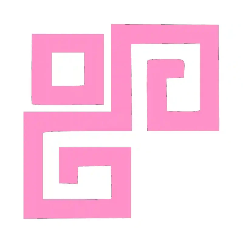 Greek Key Wall Stickers Bubblegum | Stickers on Wall