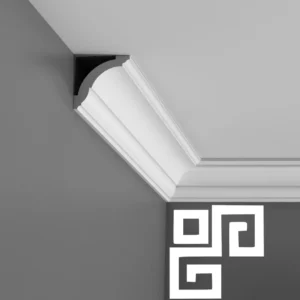 Greek key wall stickers white