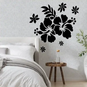 Hibiscus flower wall stickers