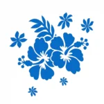 Hibiscus Flower Wall Stickers Azure Blue | Stickers on Wall Hibiscus Flower Wall Stickers Azure Blue | Stickers on Wall