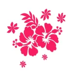 Hibiscus Flower Wall Stickers Hot Pink | Stickers on Wall Hibiscus Flower Wall Stickers Hot Pink | Stickers on Wall