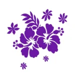 Hibiscus Flower Wall Stickers Perfect Purple | Stickers on Wall Hibiscus Flower Wall Stickers Perfect Purple | Stickers on Wall