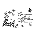 Laugh Love Wall Stickers Black | Stickers on Wall Laugh Love Wall Stickers Black | Stickers on Wall