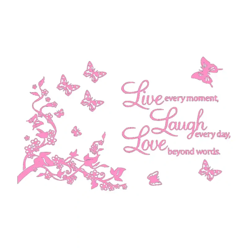Laugh Love Wall Stickers Bubblegum | Stickers on Wall