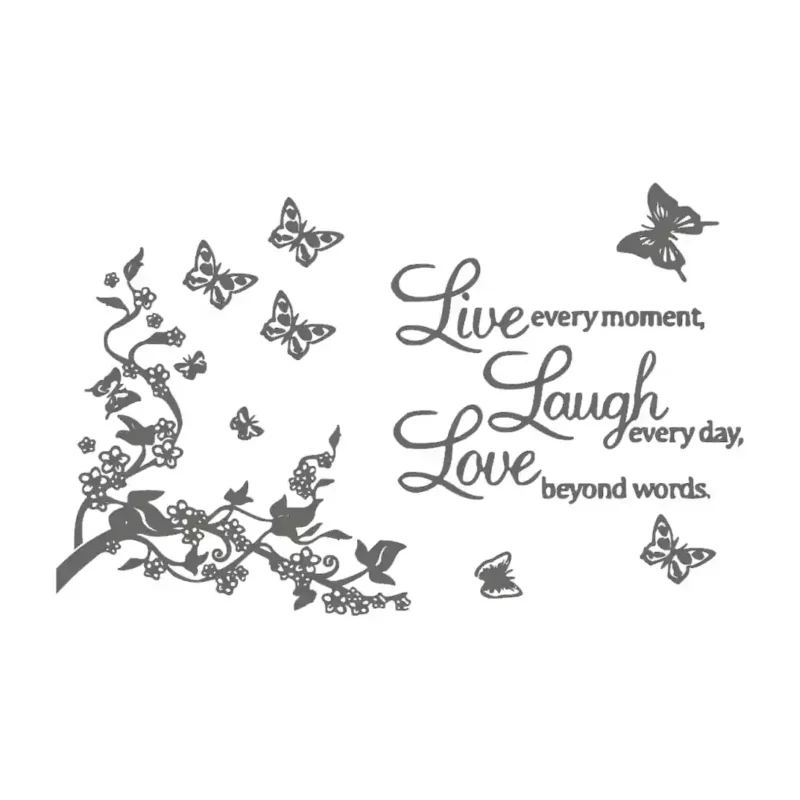 Laugh Love Wall Stickers Dark Grey | Stickers on Wall
