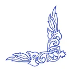 Leaf Corner Wall Stickers Brilliant Blue | Stickers on Wall Leaf Corner Wall Stickers Brilliant Blue | Stickers on Wall