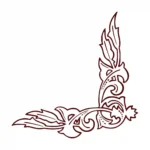 Leaf Corner Wall Stickers Burgundy | Stickers on Wall Leaf Corner Wall Stickers Burgundy | Stickers on Wall