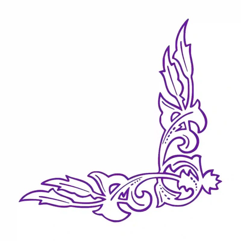 Leaf Corner Wall Stickers Perfect Purple | Stickers on Wall