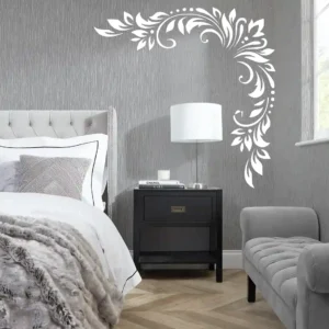 Leafy corner wall stickers