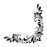 Leafy Corner Wall Stickers Black | Stickers on Wall