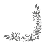 Leafy Corner Wall Stickers Dark Grey | Stickers on Wall