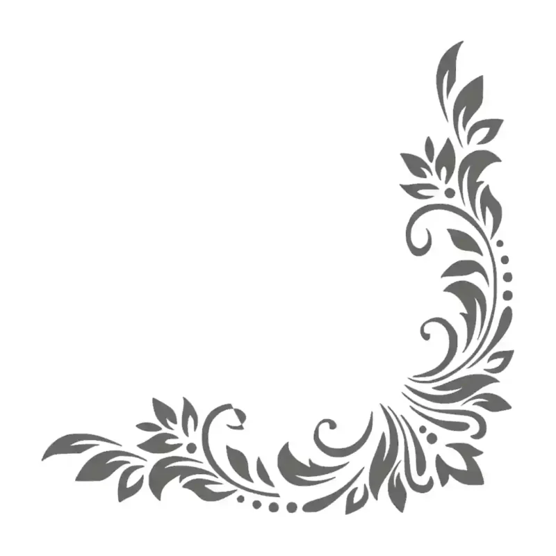 Leafy Corner Wall Stickers Dark Grey | Stickers on Wall