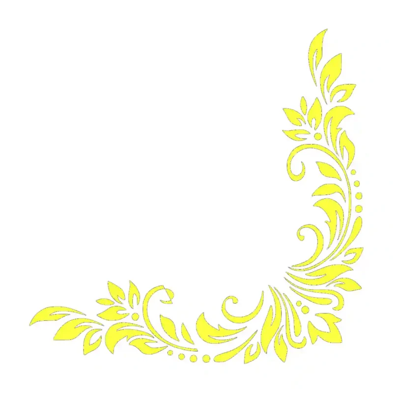 Leafy Corner Wall Stickers Lemon | Stickers on Wall