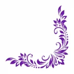 Leafy Corner Wall Stickers Perfect Purple | Stickers on Wall