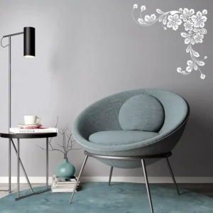 Leafy floral wall stickers