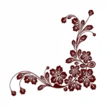 Leafy Floral Wall Stickers Burgundy | Stickers on Wall
