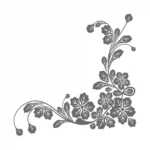Leafy Floral Wall Stickers Dark Grey | Stickers on Wall