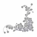 Leafy Floral Wall Stickers Silver | Stickers on Wall