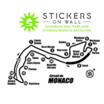Monaco Circuit Wall Stickers Black | Stickers on Wall Monaco Circuit Wall Stickers Black | Stickers on Wall