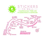Monaco Circuit Wall Stickers Bubblegum | Stickers on Wall Monaco Circuit Wall Stickers Bubblegum | Stickers on Wall