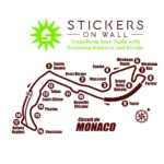 Monaco Circuit Wall Stickers Burgundy | Stickers on Wall Monaco Circuit Wall Stickers Burgundy | Stickers on Wall