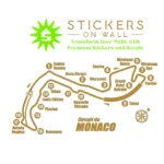 Monaco Circuit Wall Stickers Gold | Stickers on Wall Monaco Circuit Wall Stickers Gold | Stickers on Wall