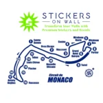 Monaco Circuit Wall Stickers Medium Blue | Stickers on Wall Monaco Circuit Wall Stickers Medium Blue | Stickers on Wall