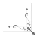 Ornamental Corner Wall Stickers Dark Grey | Stickers on Wall