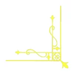 Ornamental Corner Wall Stickers Lemon | Stickers on Wall