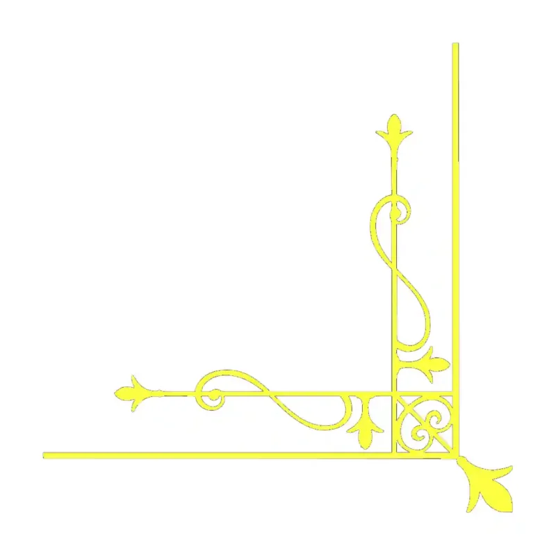 Ornamental Corner Wall Stickers Lemon | Stickers on Wall