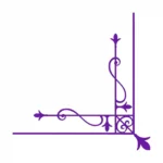 Ornamental Corner Wall Stickers Perfect Purple | Stickers on Wall