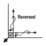 Ornamental Corner Wall Stickers Reversed | Stickers on Wall