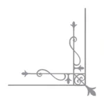 Ornamental Corner Wall Stickers Silver | Stickers on Wall